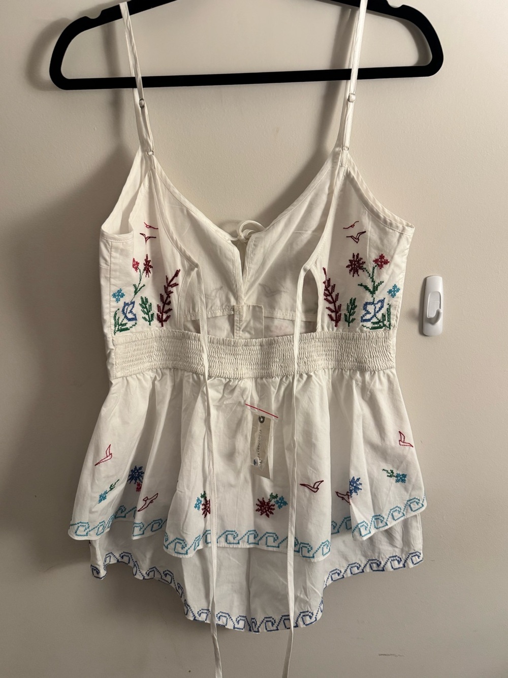 NWT: Anthropologie Embroidered Low-back Romper - Picture 5 of 5